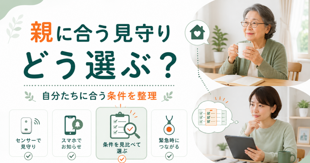 高齢者向け見守りサービスの選び方