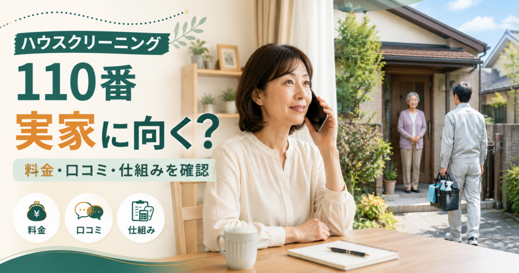 ハウスクリーニング110番を離れて暮らす親の実家で利用する場面